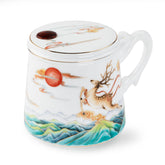 Deer and Crane in Spring- Blessings Three Piece Tea Set